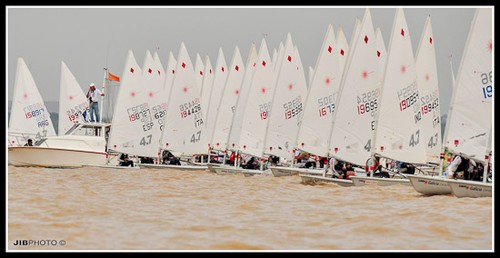 Laser 4.7 fleet start - Laser 4.7 and Standard Youth Worlds - Boys Fleet &copy; Claudio Cambria